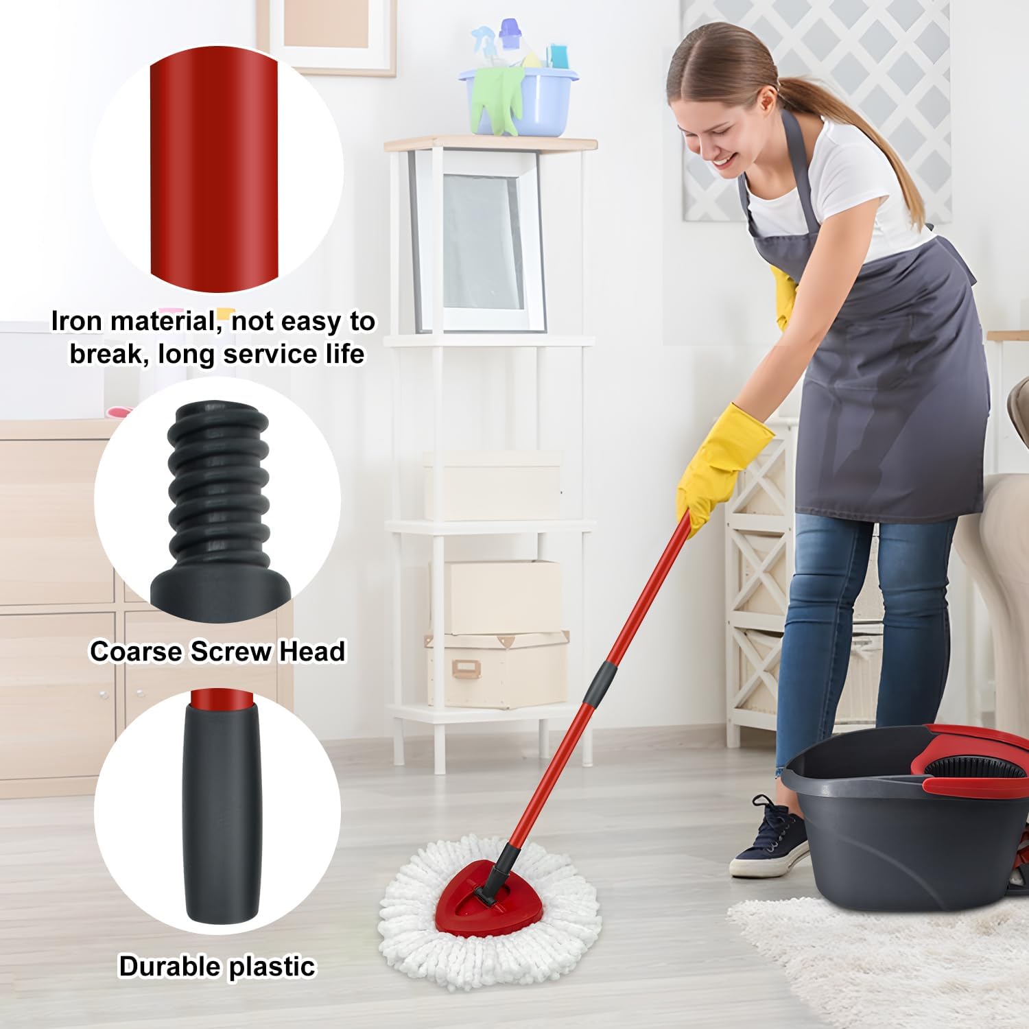 GFRED Mop Handle Replacement for O-Cedar Spin Mop