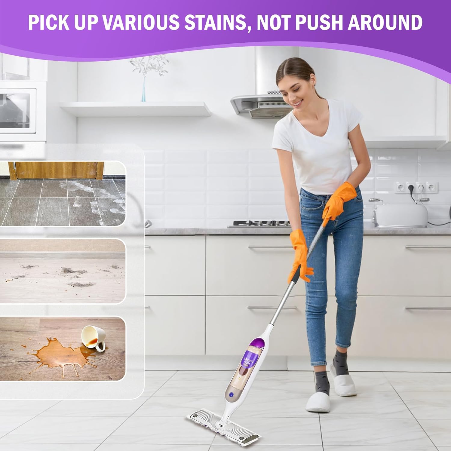 Fenkabs 15 Pack Replacement Mop Pads for Power Mop and Wood Mop