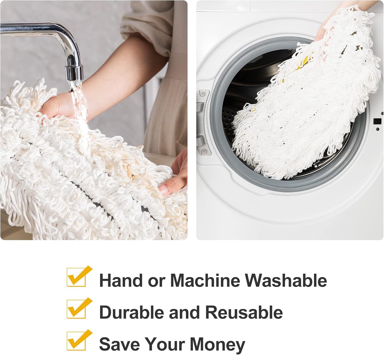 36 Inch Microfiber Mop Pads Replacement for CLEANHOME Industrial Dust Mop