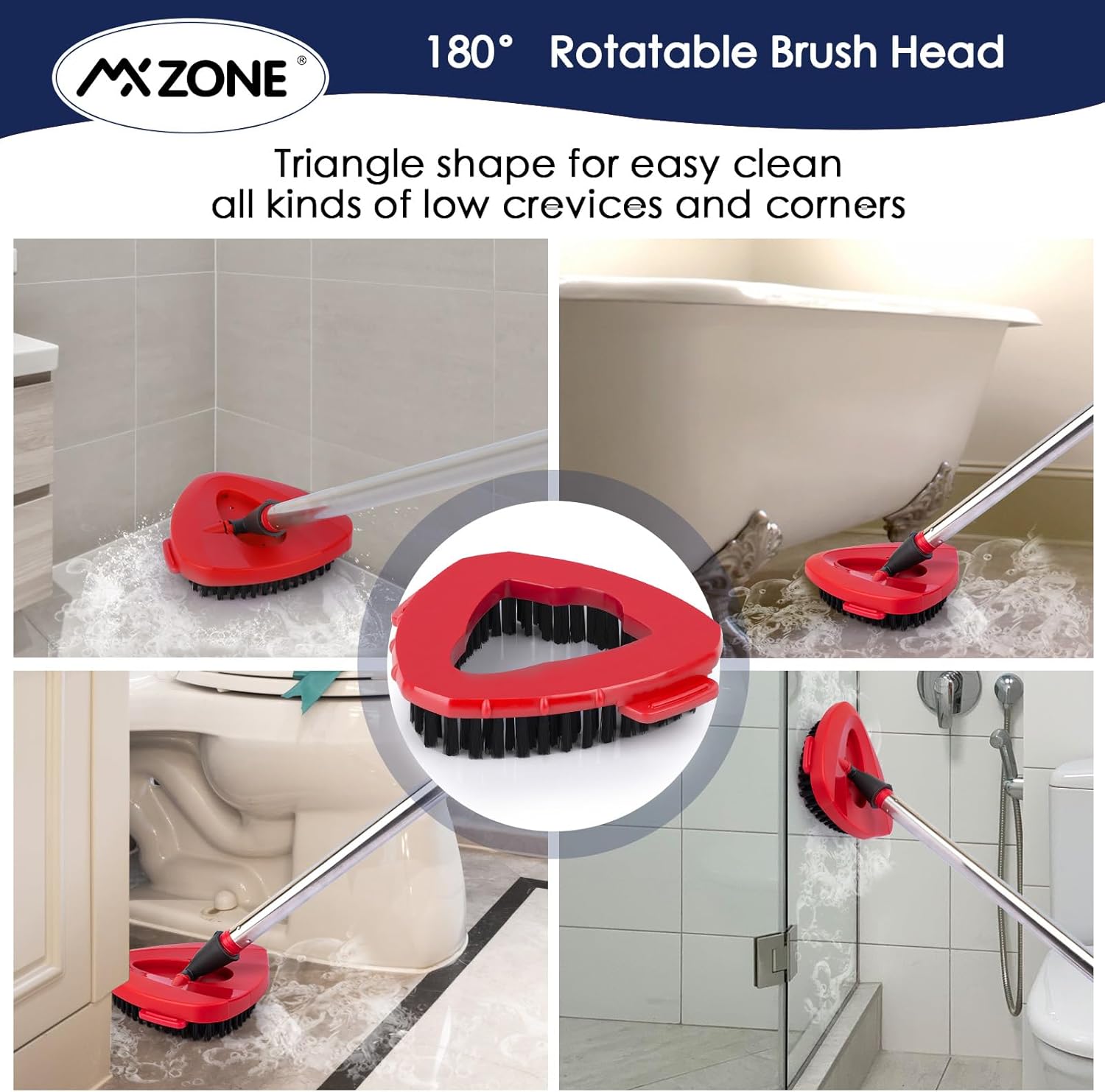 MXZONE Spin Mop Brush Head Replacement 2 Pack