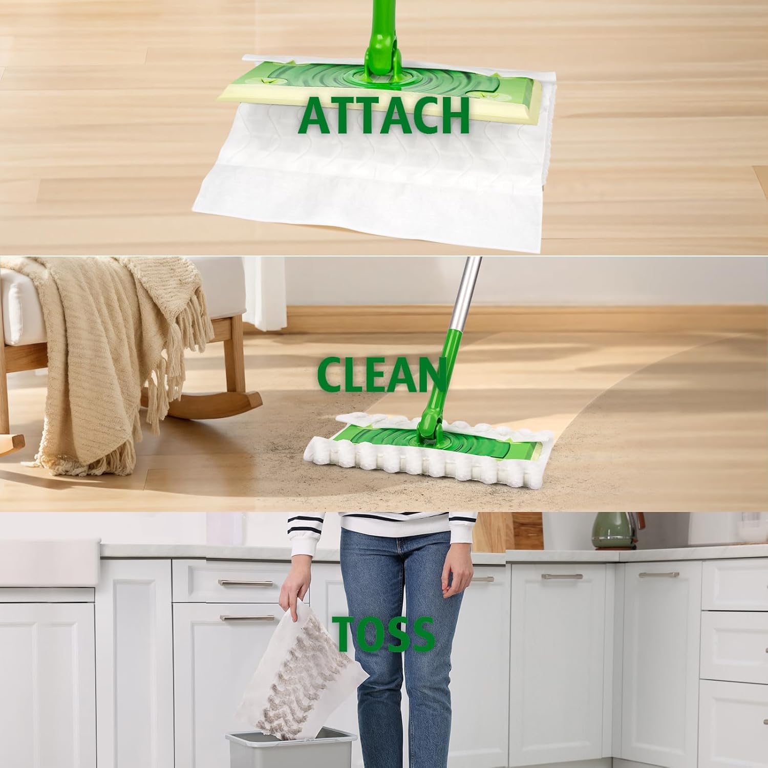 AIR U Dry Mop Pads for Swiffer Heavy Duty Cleaning