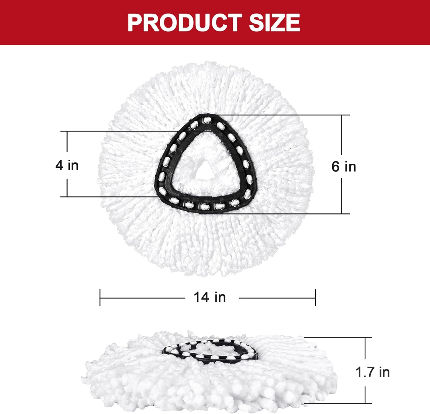 Tidy Monster O-Ceda Easy Wrin Spin Mop Replacement 8-Pack