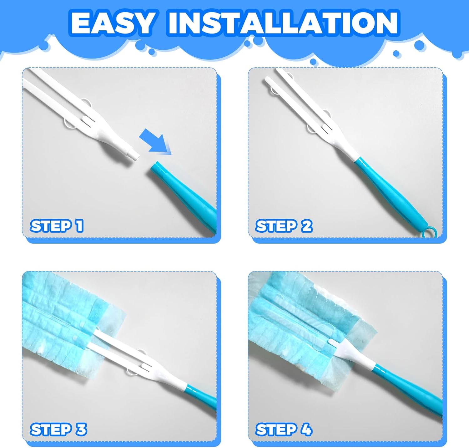 LYASIL 3PCS Replacement Duster Handles