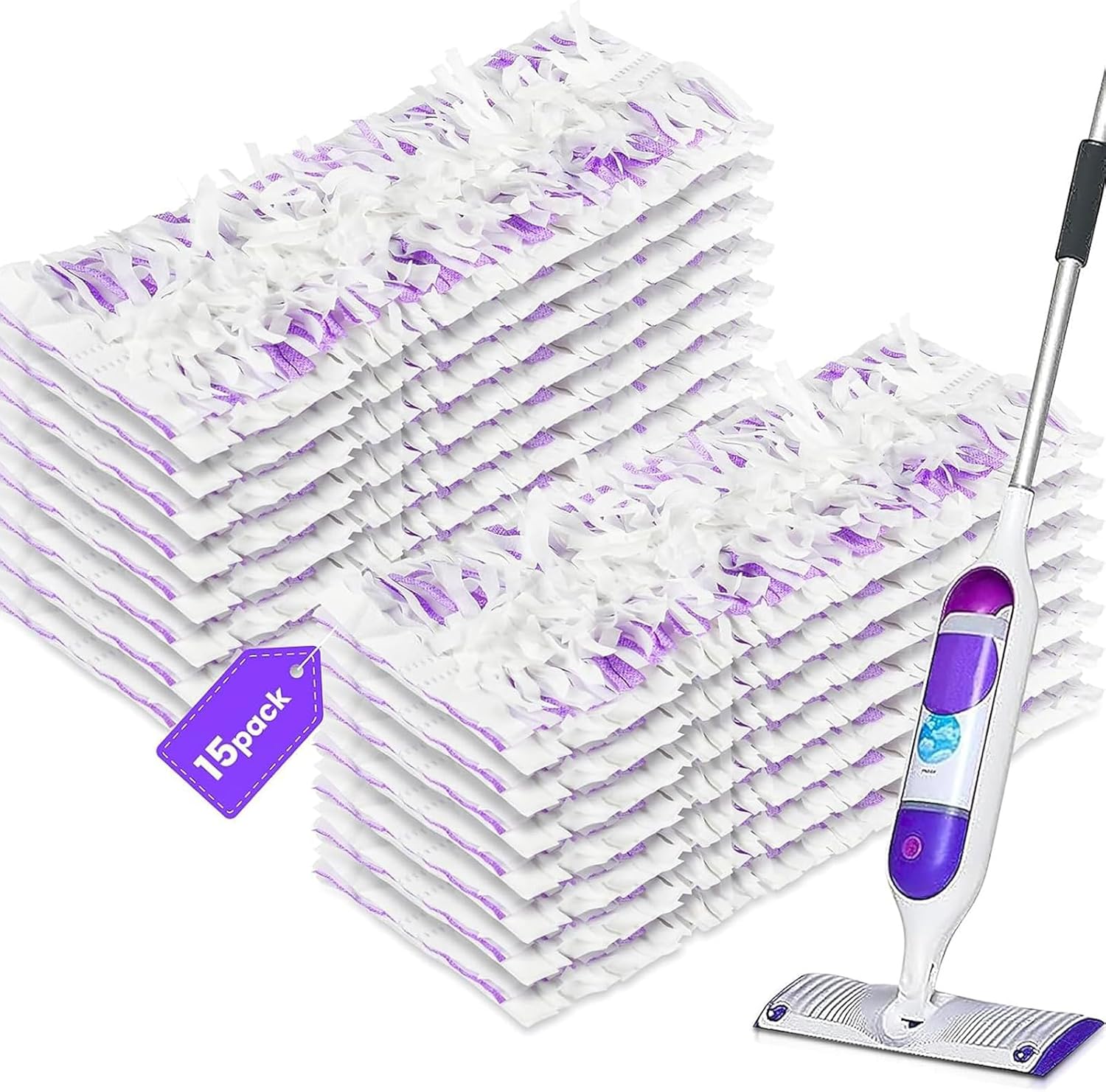 15 Pack Power Mop Refills for Swiffer Compatible
