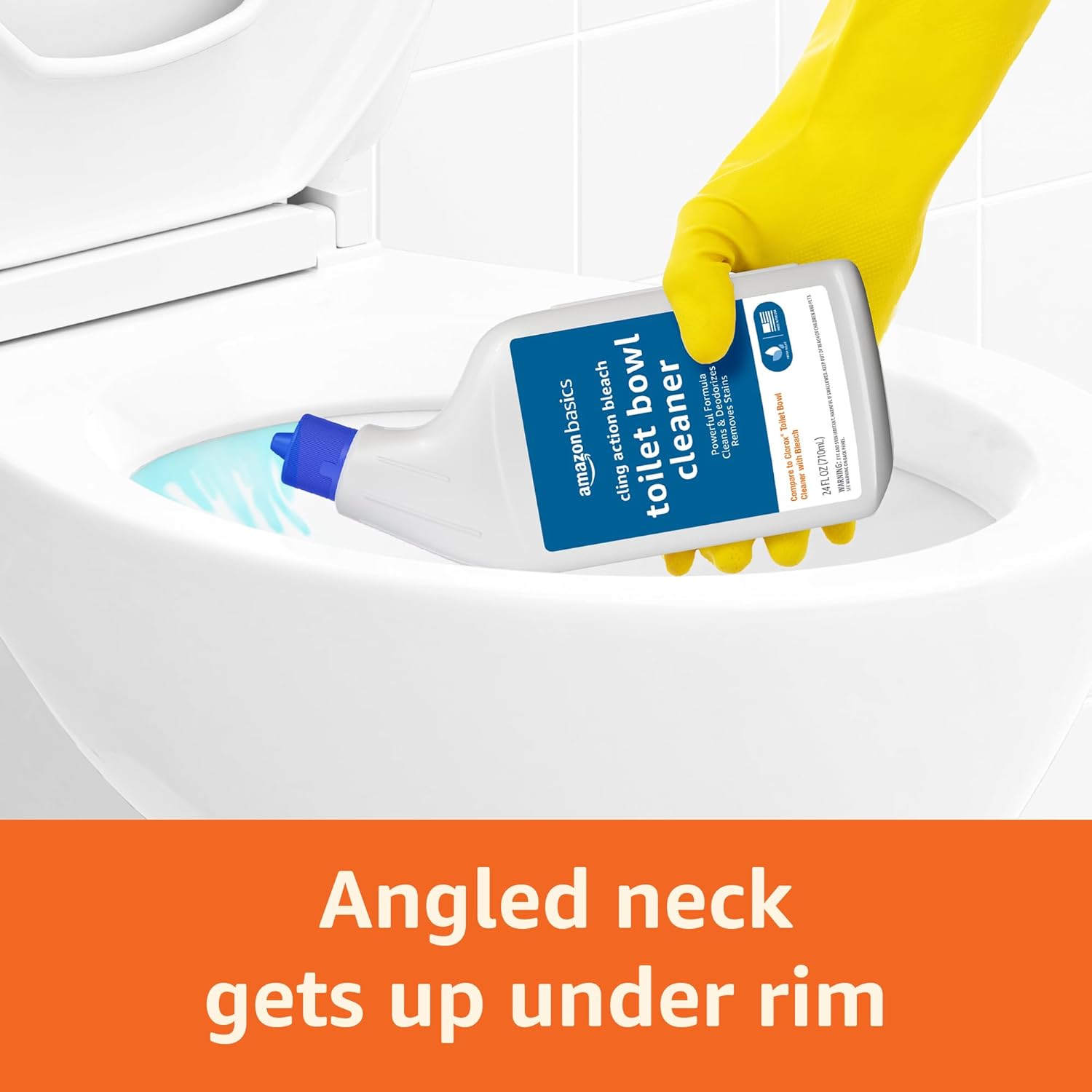 Amazon Basics Toilet Bowl Cleaner with Bleach and Fresh Scent