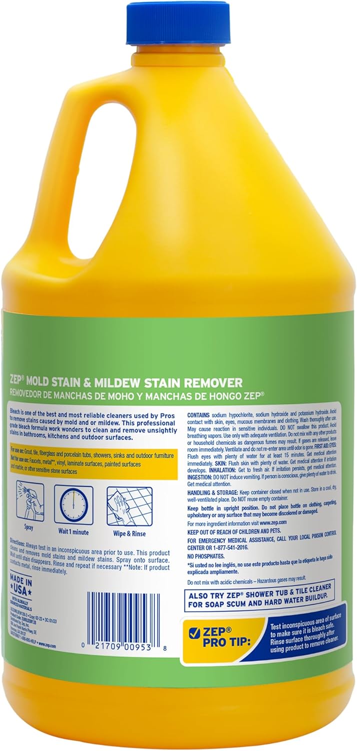 Zep Mold Stain Remover 1 Gallon Case of 2