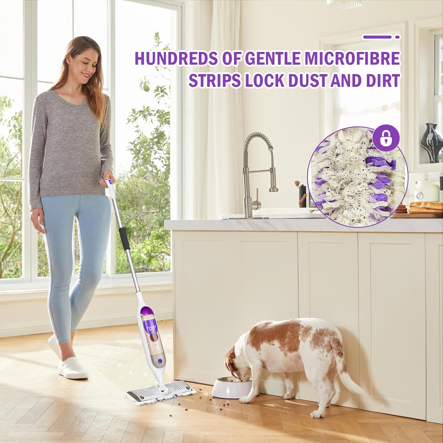 Fenkabs 15 Pack Replacement Mop Pads for Power Mop and Wood Mop