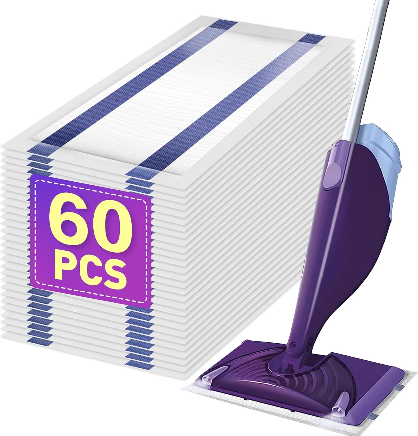 YHOVID Mopping Pad Refill for Wet Jet Mop 60 Pcs