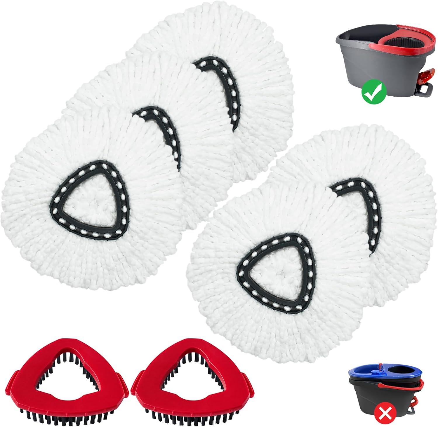 DLAIMI Spin Mop Replacement Heads for O Cedar EasyWring
