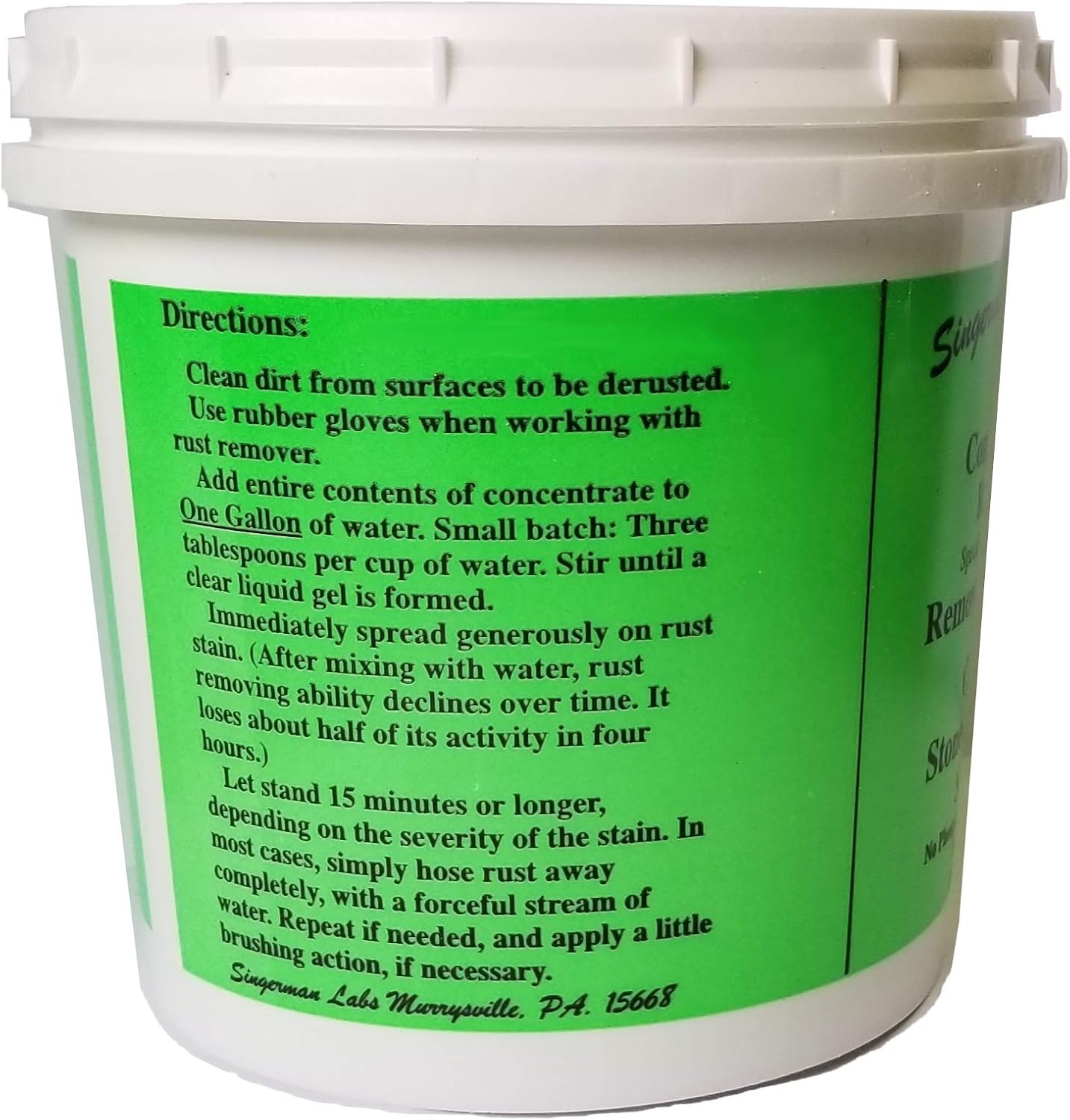 Singerman Rust Remover for Concrete 22 Oz 1