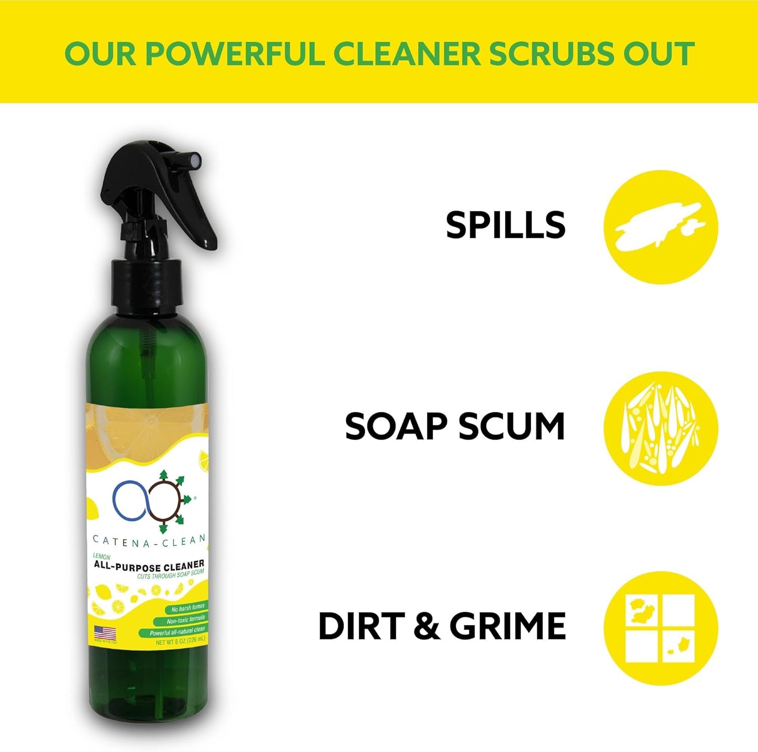 Catena Nano All Natural Lemon Bathroom Cleaner Pack of 3