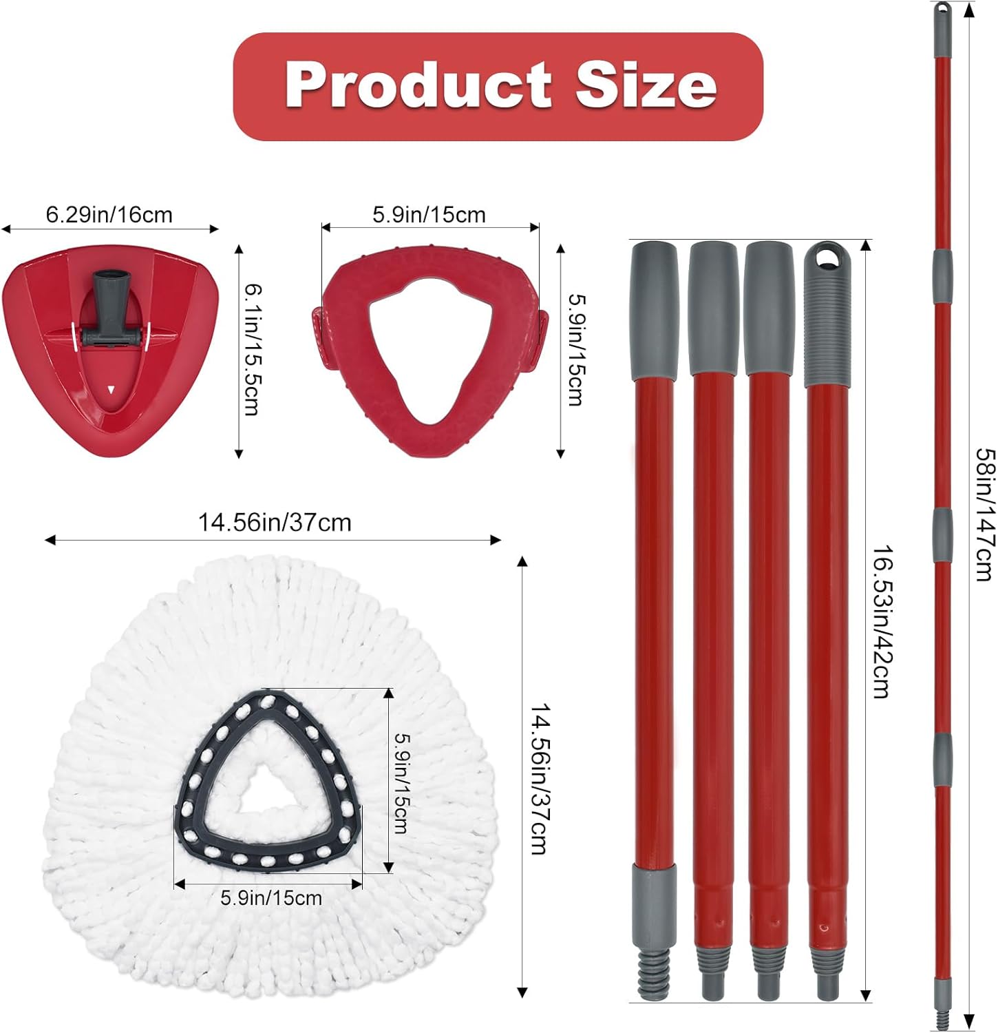 Yuunaie O-Cedar Spin Mop Replacement Set
