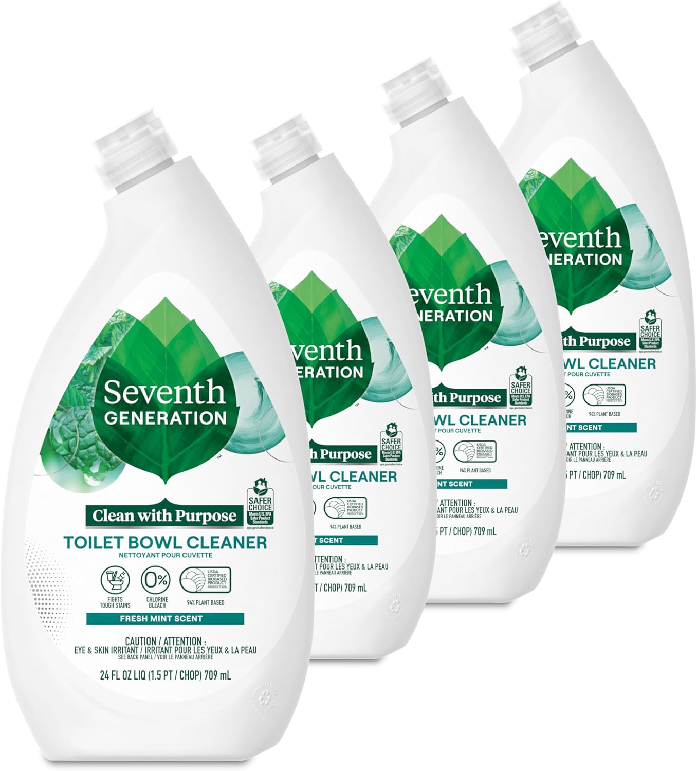 Seventh Generation Toilet Bowl Cleaner Fresh Mint 4 Pack 1