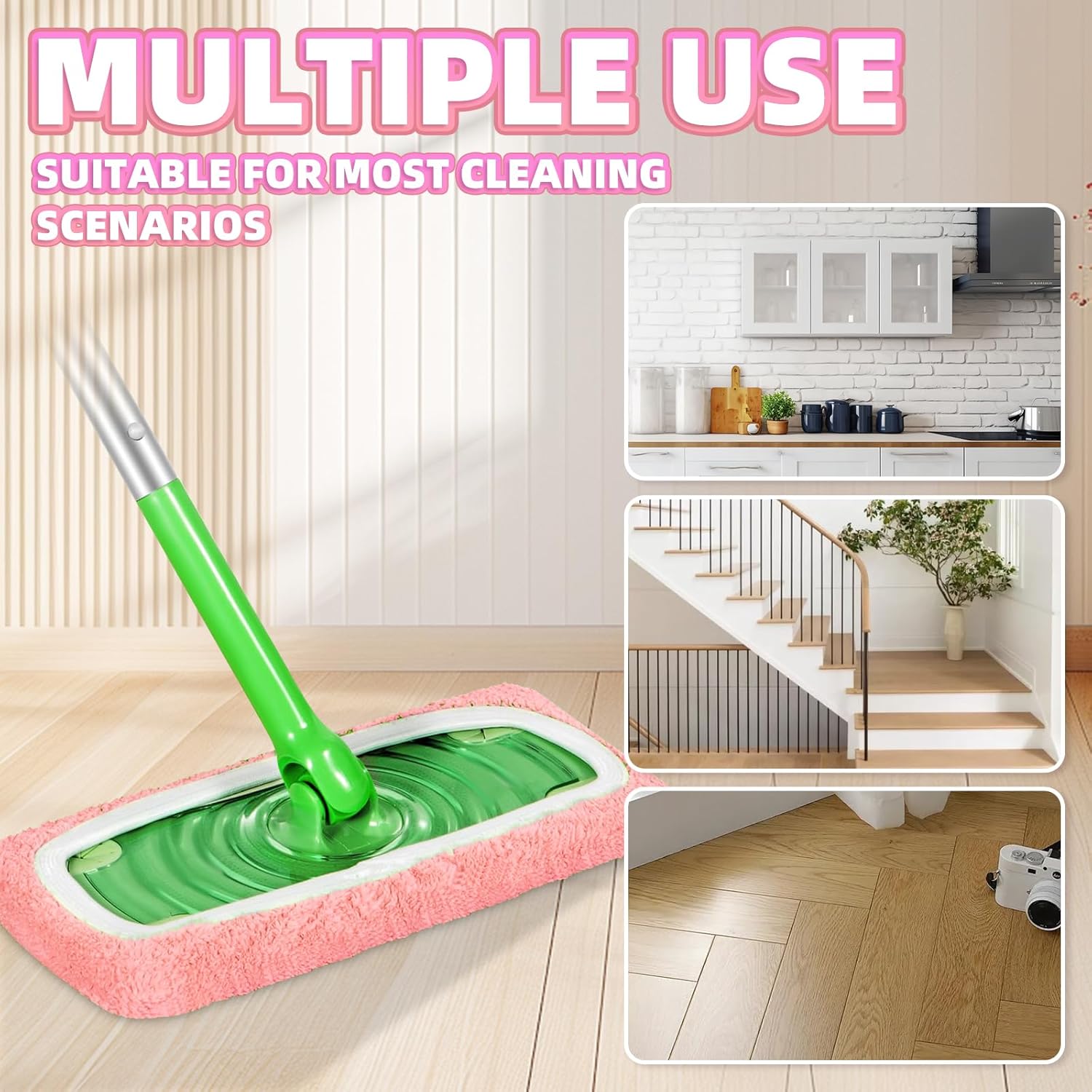 8 Pack Reusable Mop Pads for Swiffer Sweeper