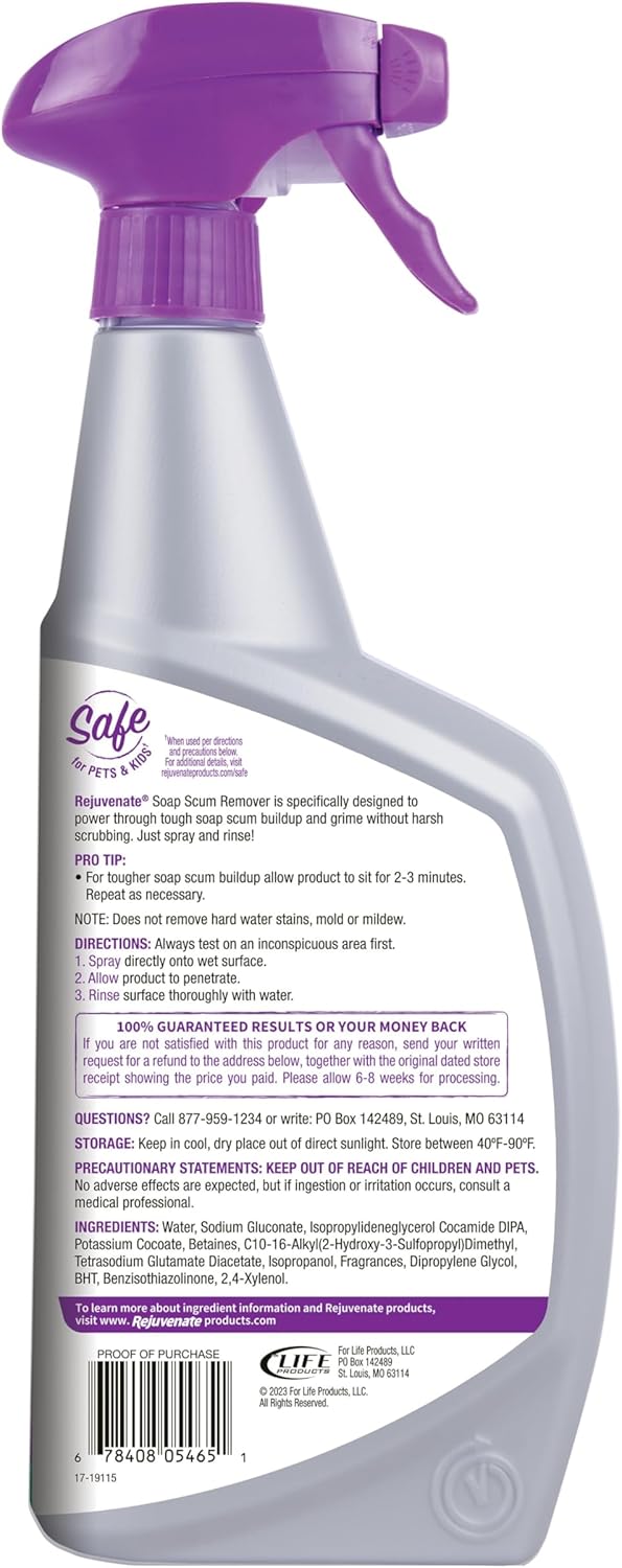 Rejuvenate Scrub Free Soap Scum Remover 24 Ounce