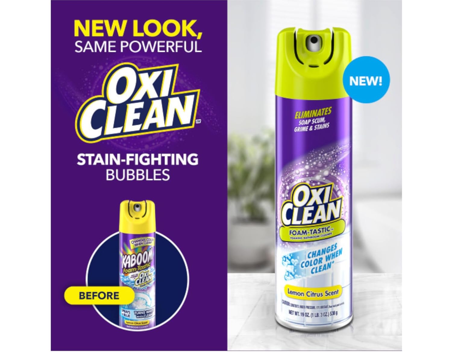 OxiClean Foam-Tastic Bathroom Cleaner 19oz 2-Pack