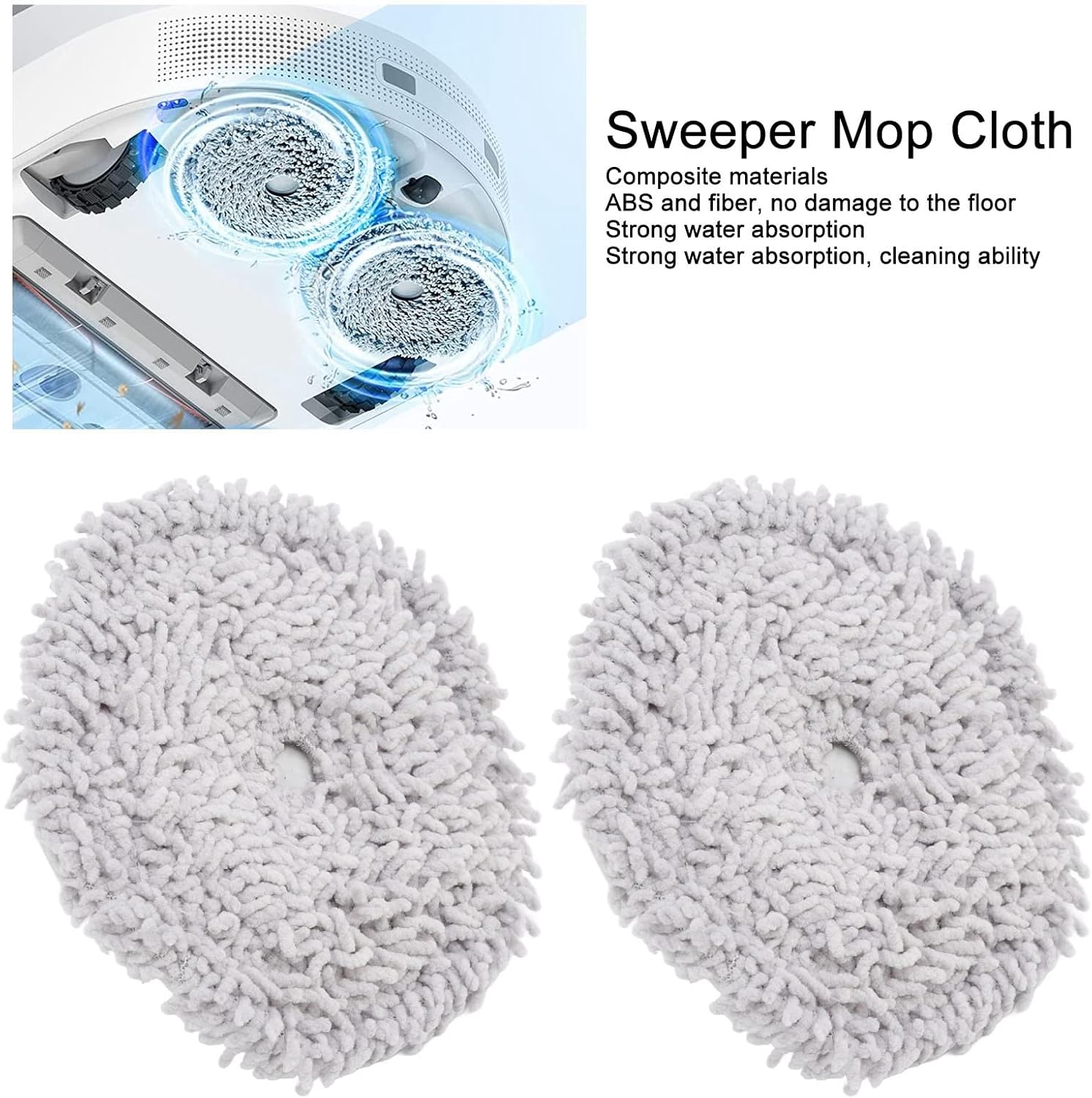 2 PCS Sweeper Mop Cloth for W10 W10 PRO 1