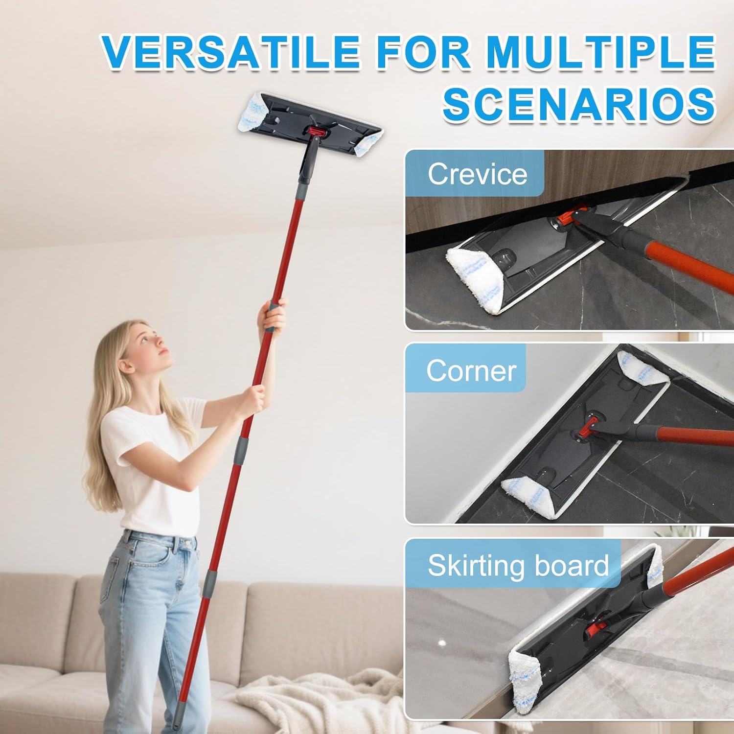 Yuunaie 4-Pack Mop Pads for O-Cedar H2prO Flat Mop