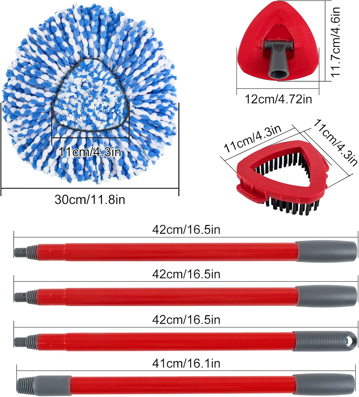 Heuihm Spin Mop Replacement Set for Ocedar Rinseclean 2 Tank System