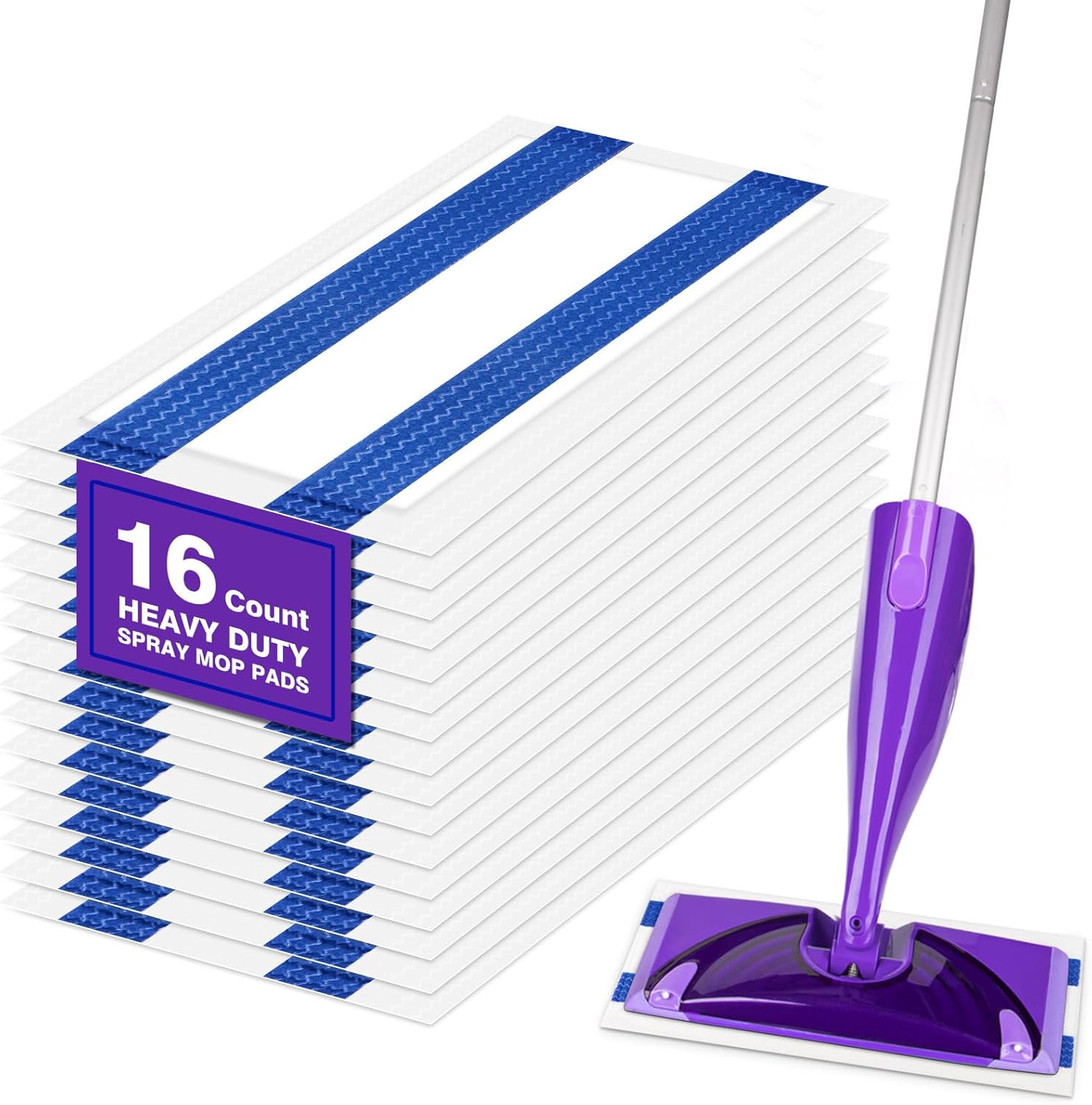 HOMEXCEL Dry Floor Mop Pads 16 Count for Swiffer WetJet