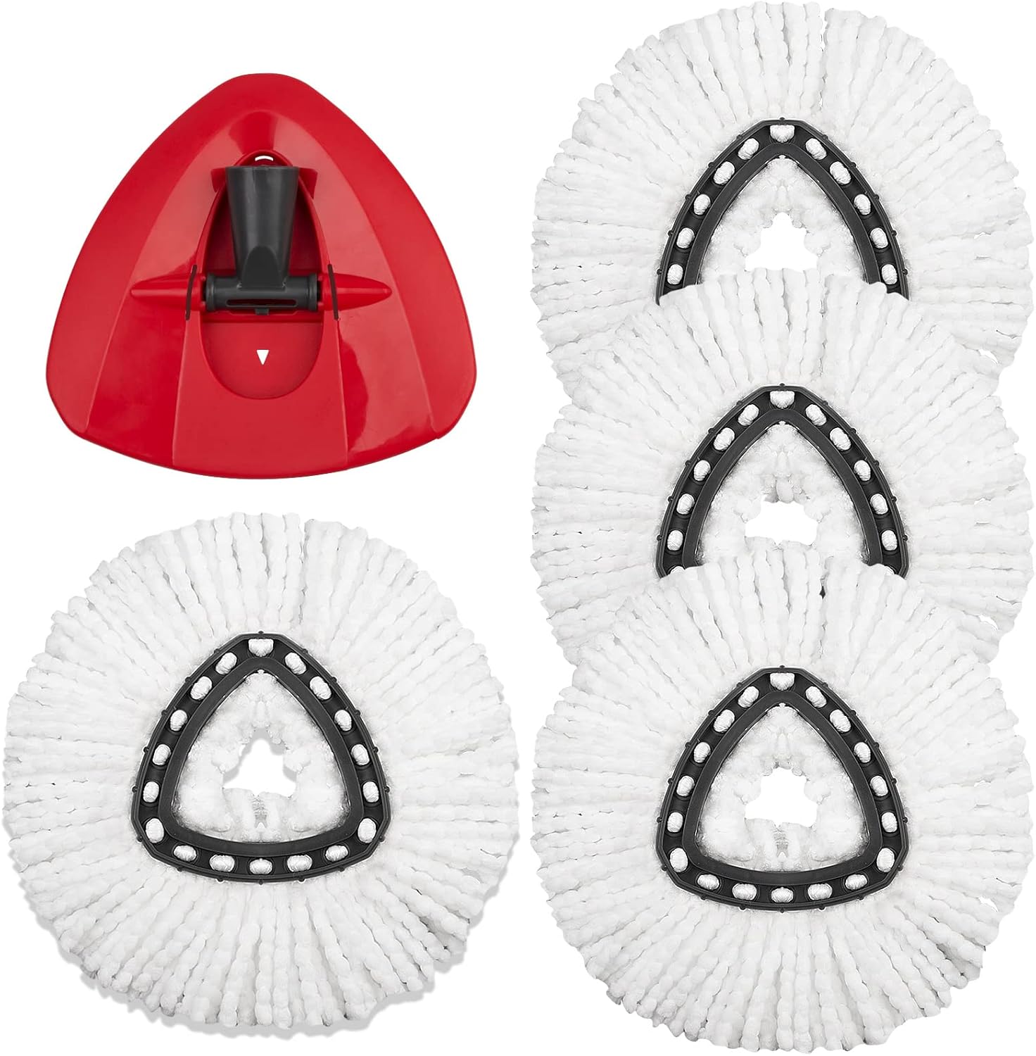 GRAREND 4 Pack Mop Replacement Heads for Ocedar Spin Mop