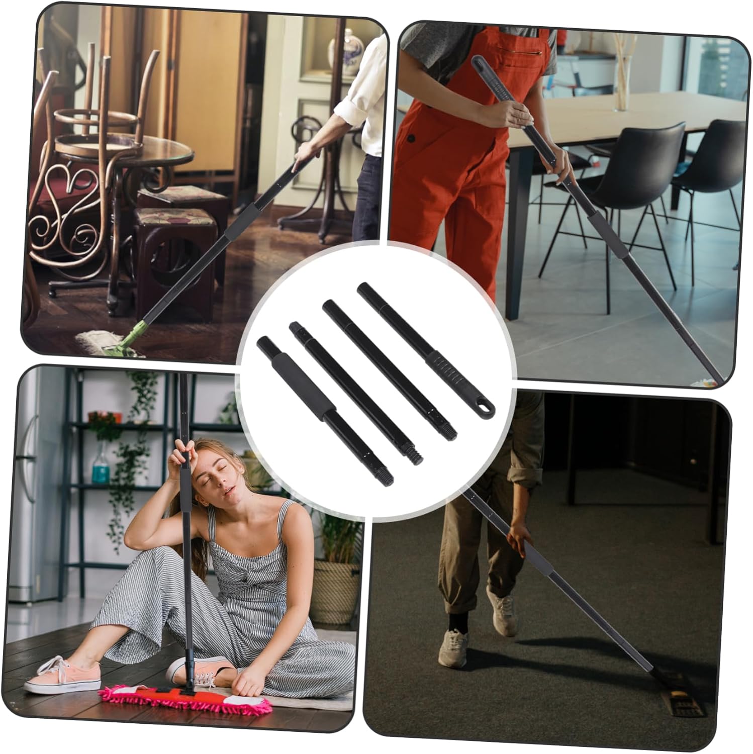 Ipetboom Metal Mop Handle Replacement Rod for Durable Floor Cleaning