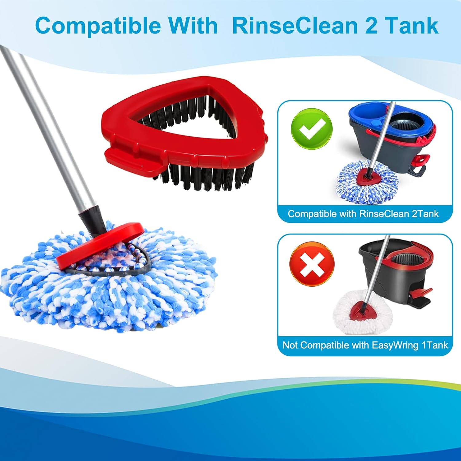Pkulater O Cedar 8-Pack Spin Mop Replacement Heads
