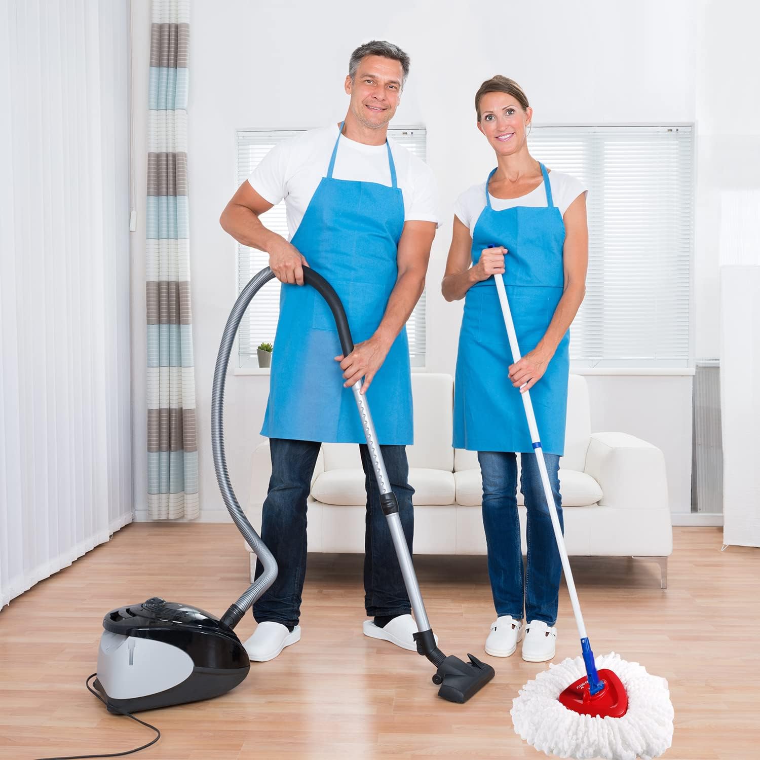 4 Pack HANZENMA Mop Replacement Heads for O-Cedar EasyWrin Spin Mop
