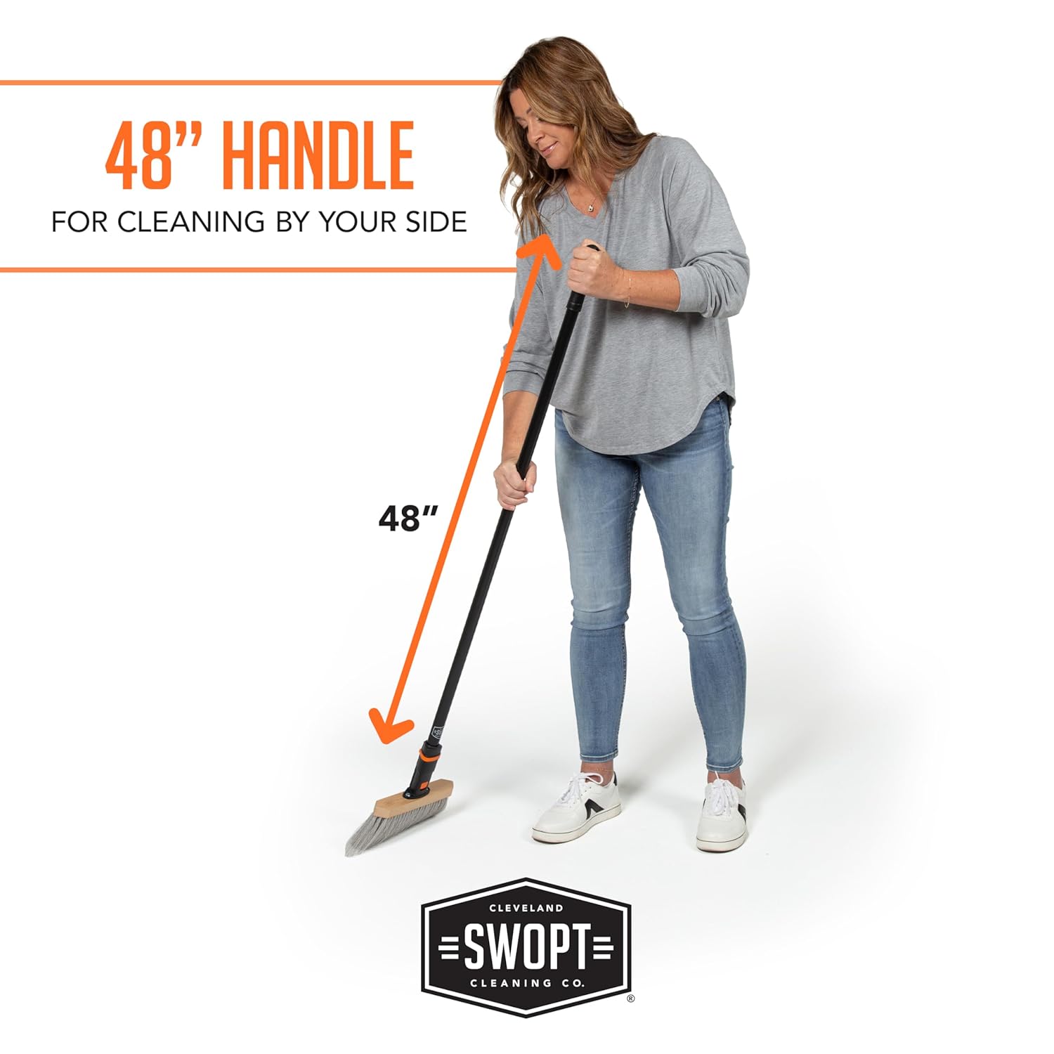 SWOPT 48 Standard Steel Handle - Interchangeable Cleaning System