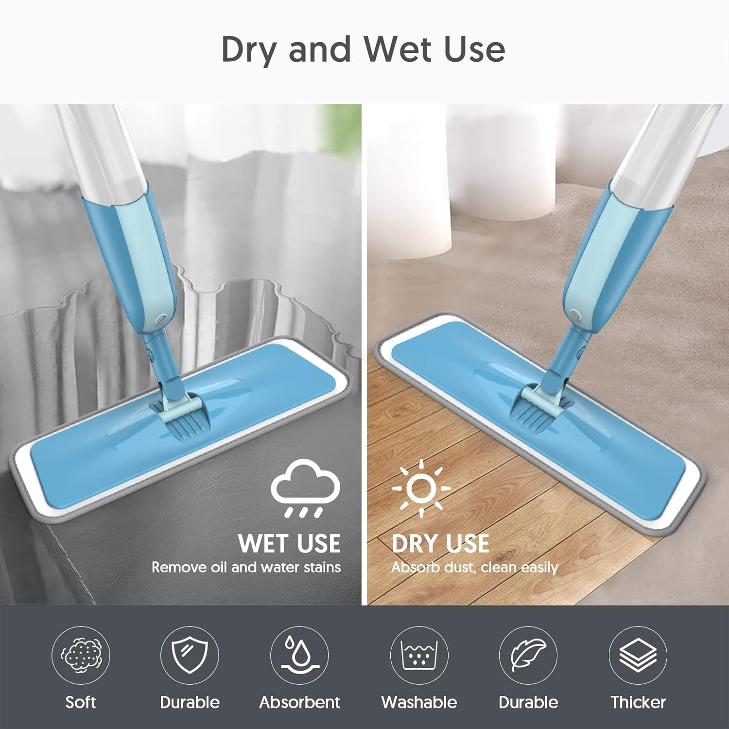 7 Reusable Microfiber Mop Pads for Swiffer Power Mop 1