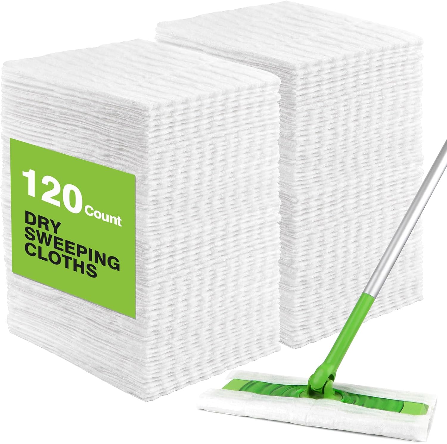 HOMEXCEL Dry Mopping Pads 120 Count for Swiffer Sweeper