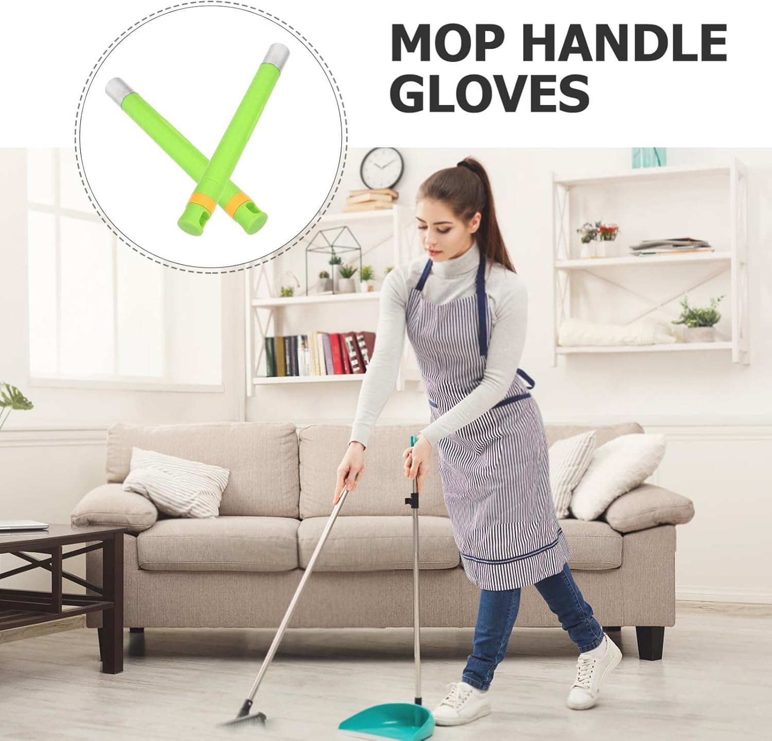 Stainless Steel Mop Handle Set for Floor Cleaning