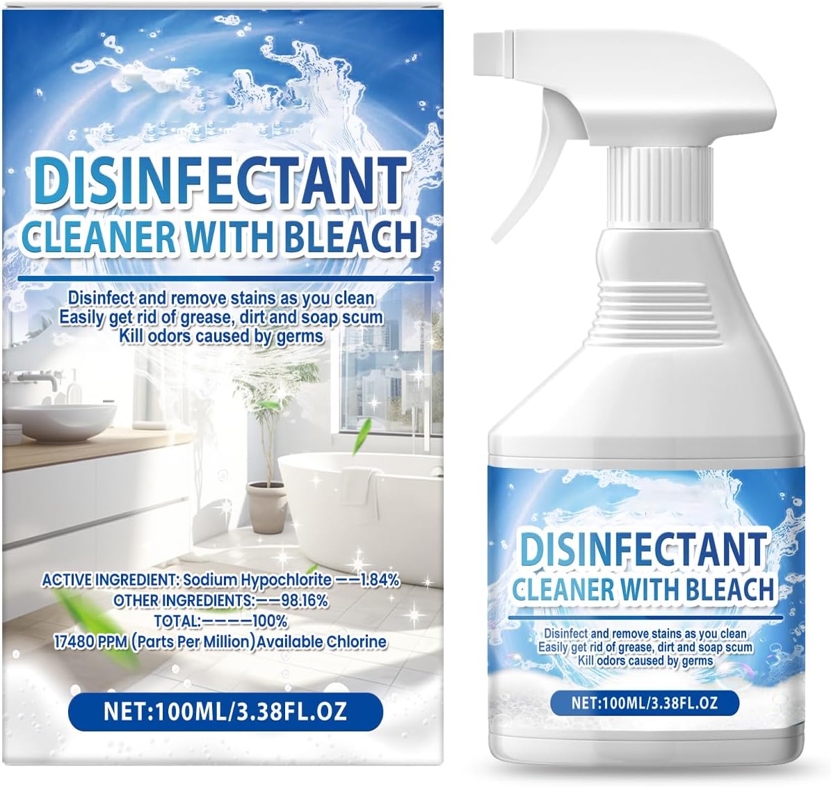 Power Foaming Bathroom Cleaner with Bleach 338OZ