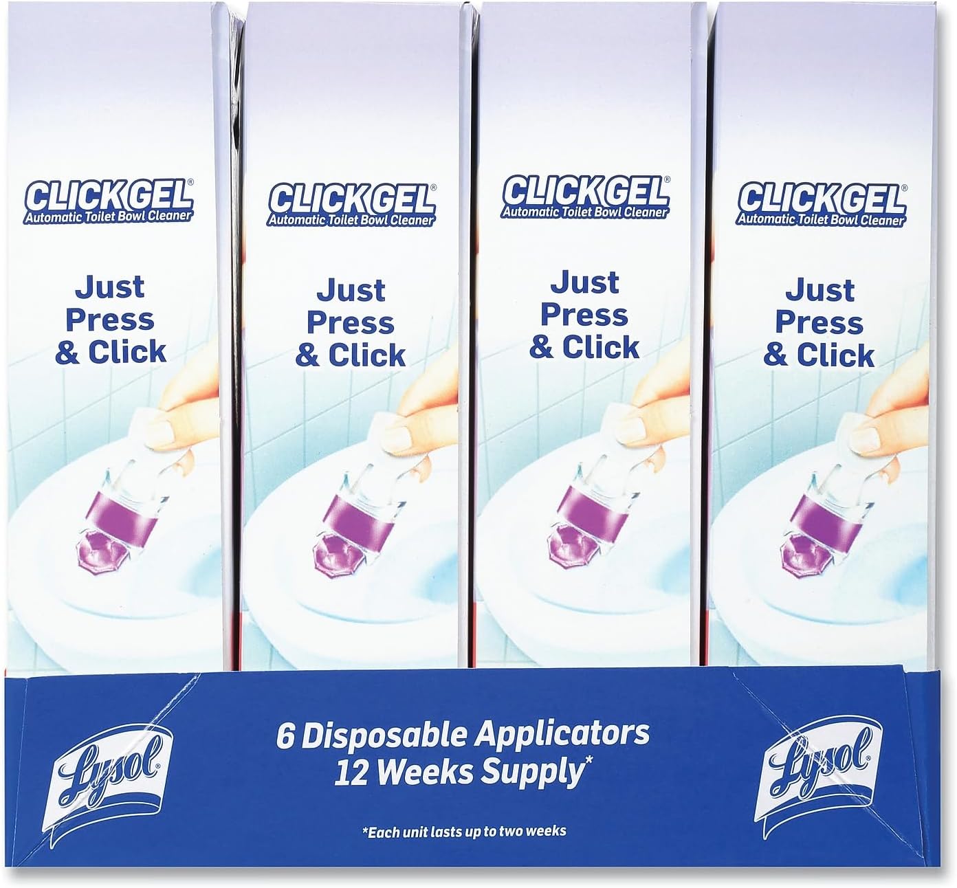 Lysol Click Gel Toilet Bowl Cleaner 6 Applicators
