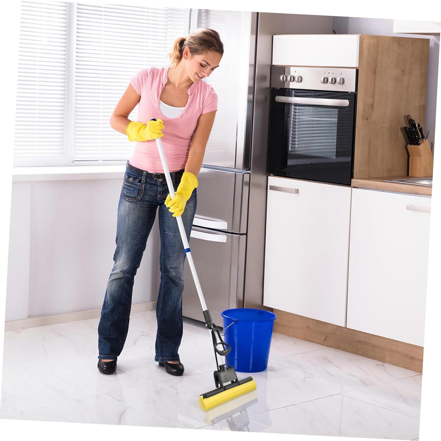 2pcs PVA Sponge Mop Heads for Dry and Wet Cleaning