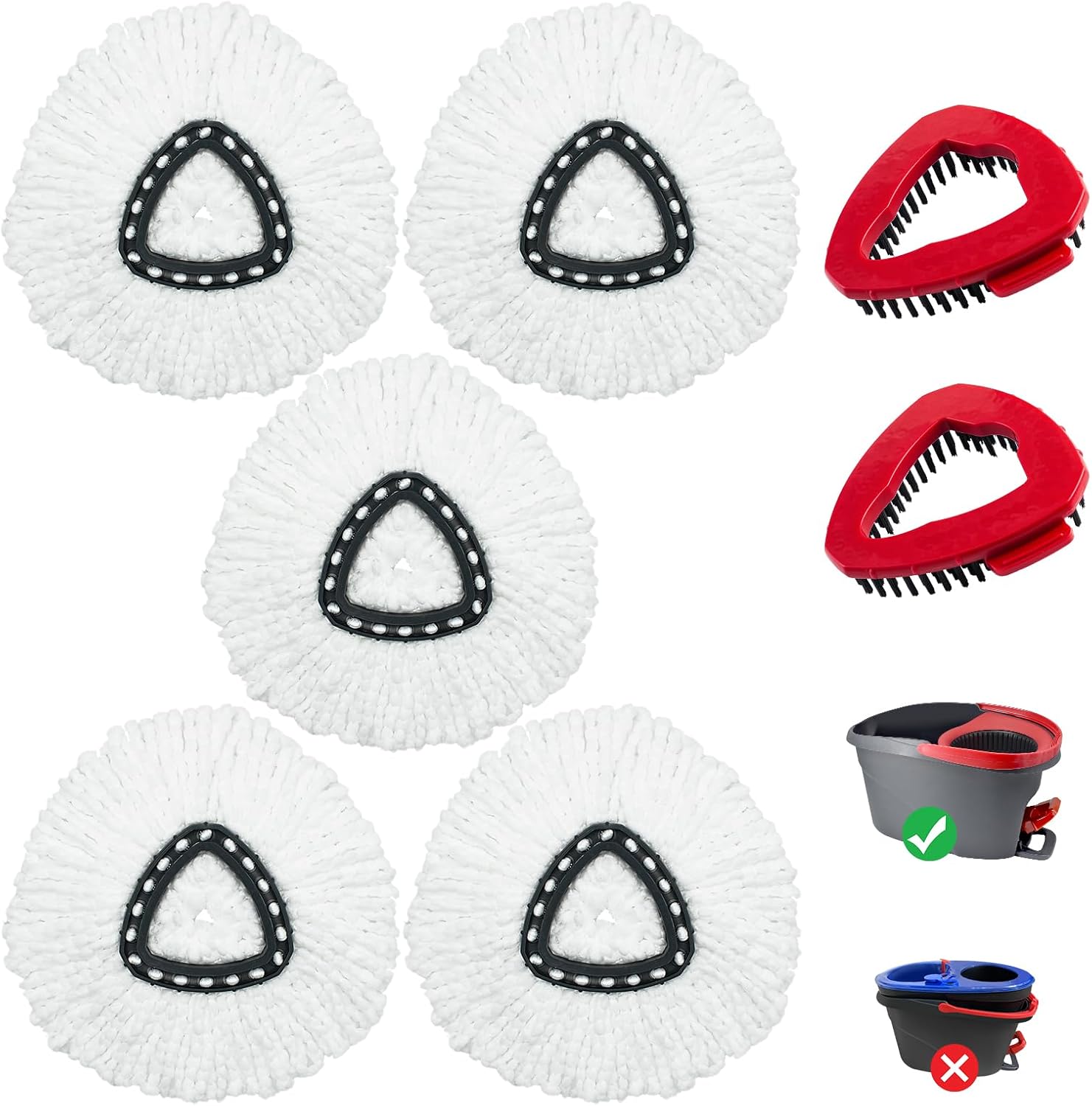 DLAIMI Spin Mop Replacement Heads for O Cedar EasyWring