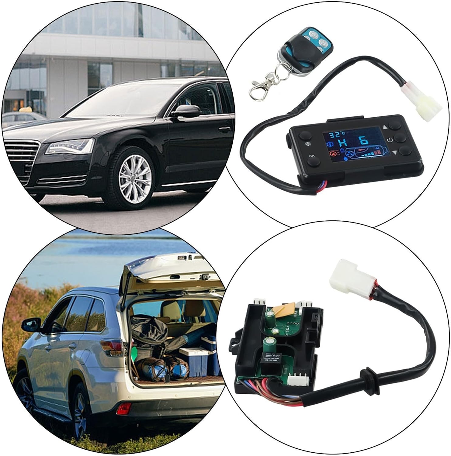 Marebm Air Heater Controller with Remote LCD Monitor Switch