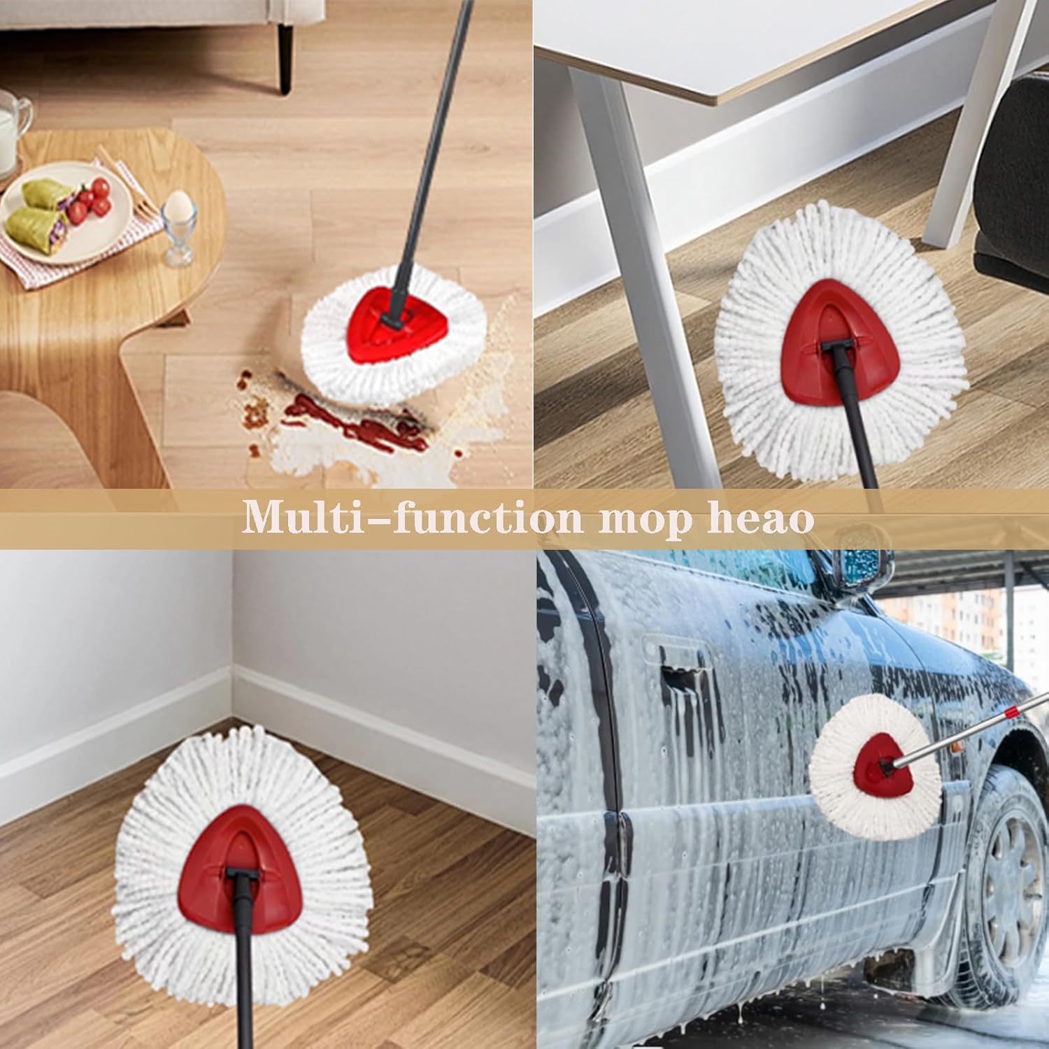 Fazlynyi 4 Pack Mop Replacement Heads for O-Ceda