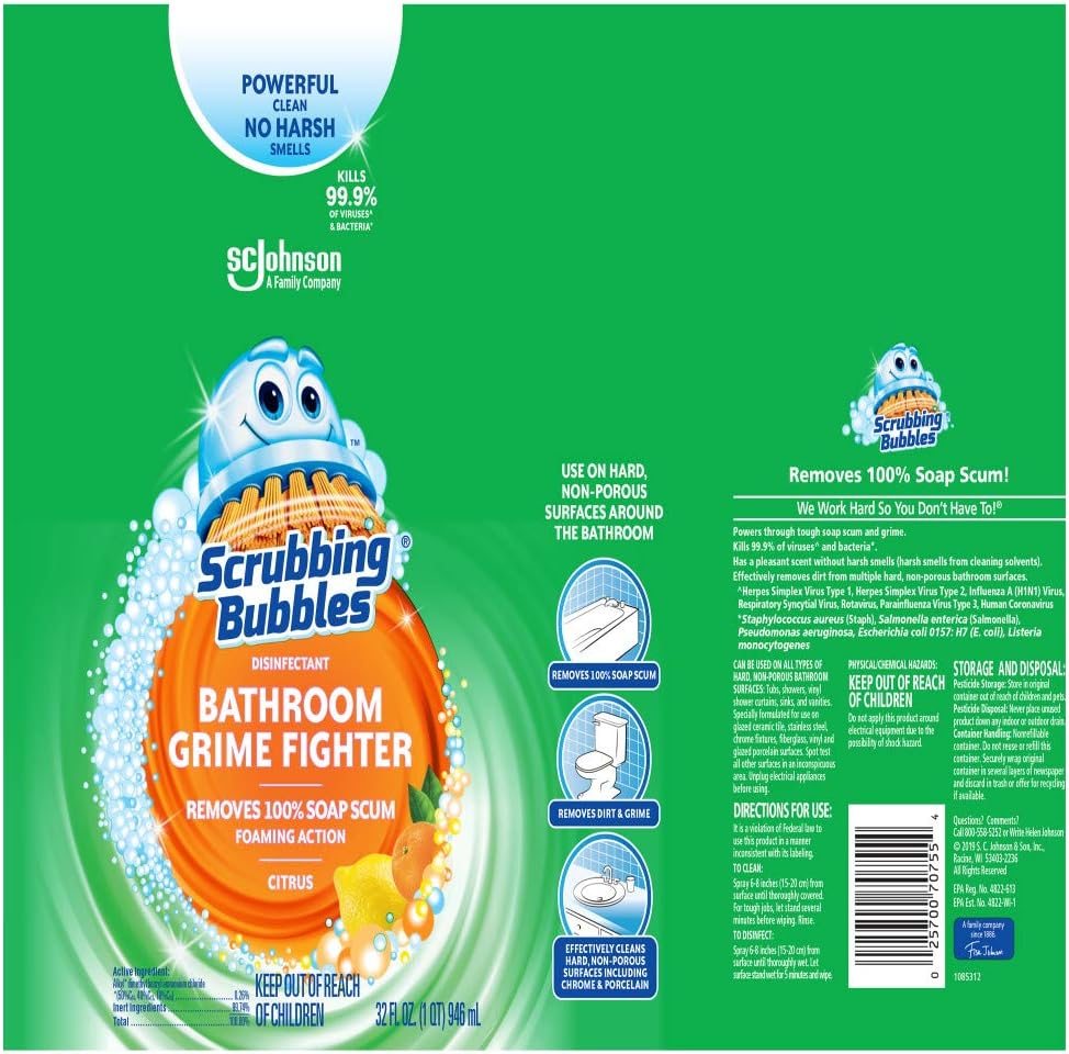 Scrubbing Bubbles Citrus Bathroom Cleaner 32oz 1