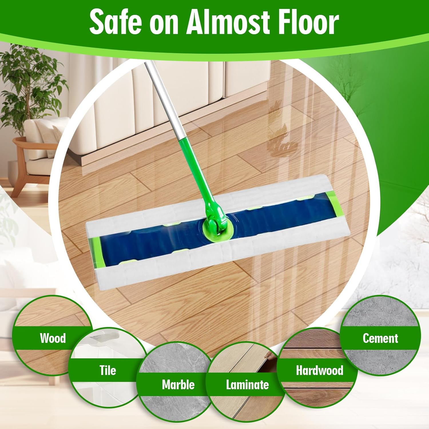 FURCIELOS XL Dry Sweeping Cloths for Swiffer Mop 60 Count Replacement Pads