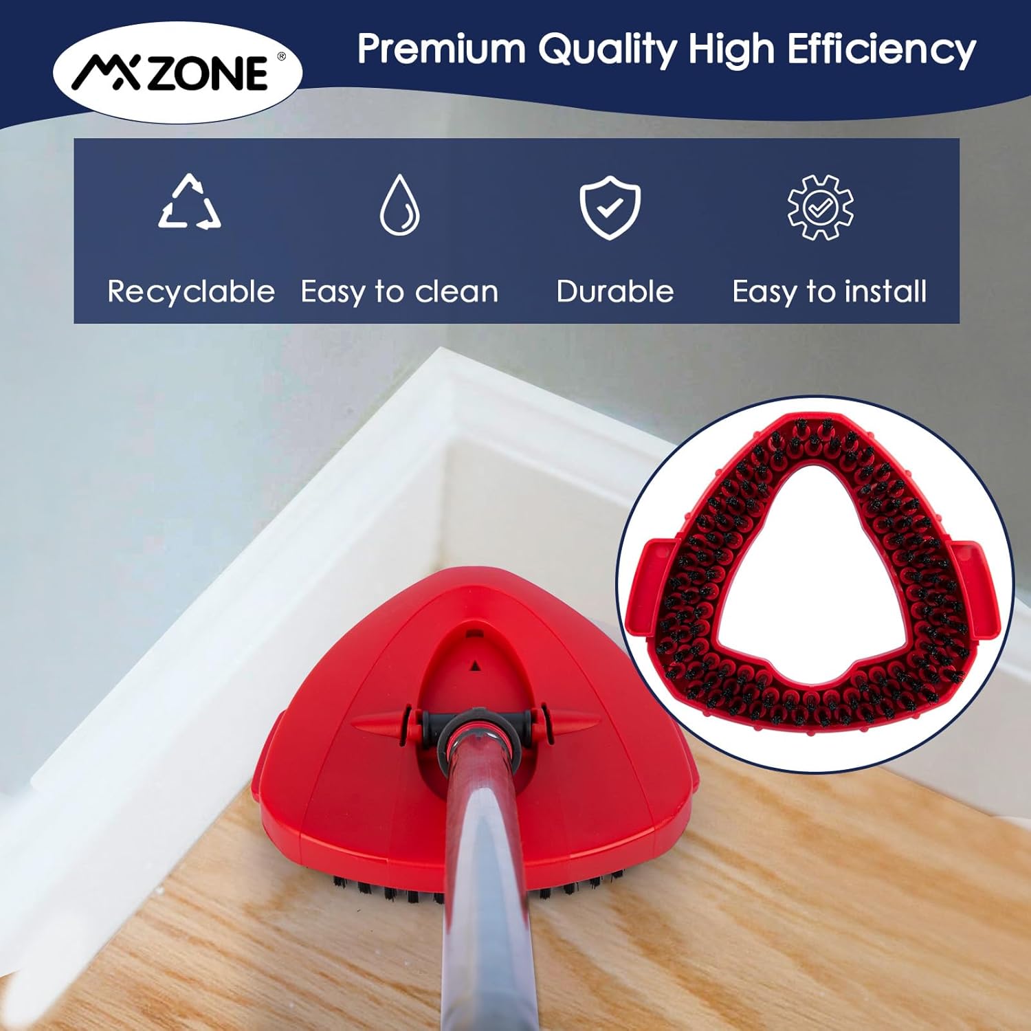 MXZONE Spin Mop Brush Head Replacement 2 Pack