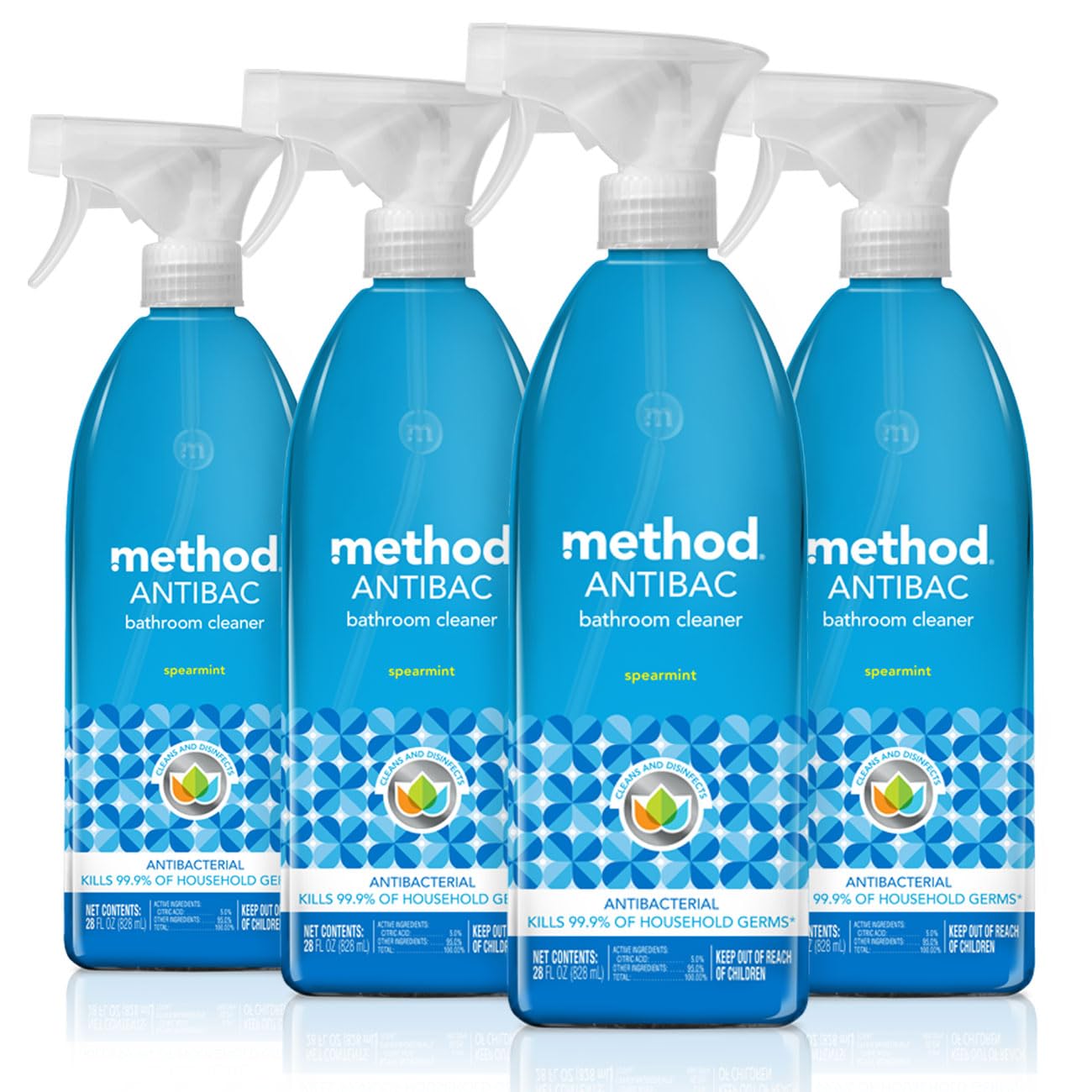 Method Antibacterial Bathroom Cleaner - 28 Fl Oz 4 Pack