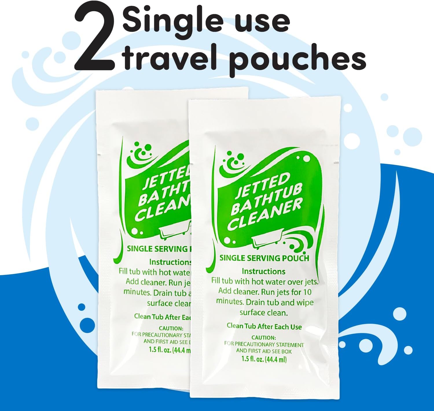 Oh Yuk Jetted Bathtub Cleaner - 2 Travel Pouches 1