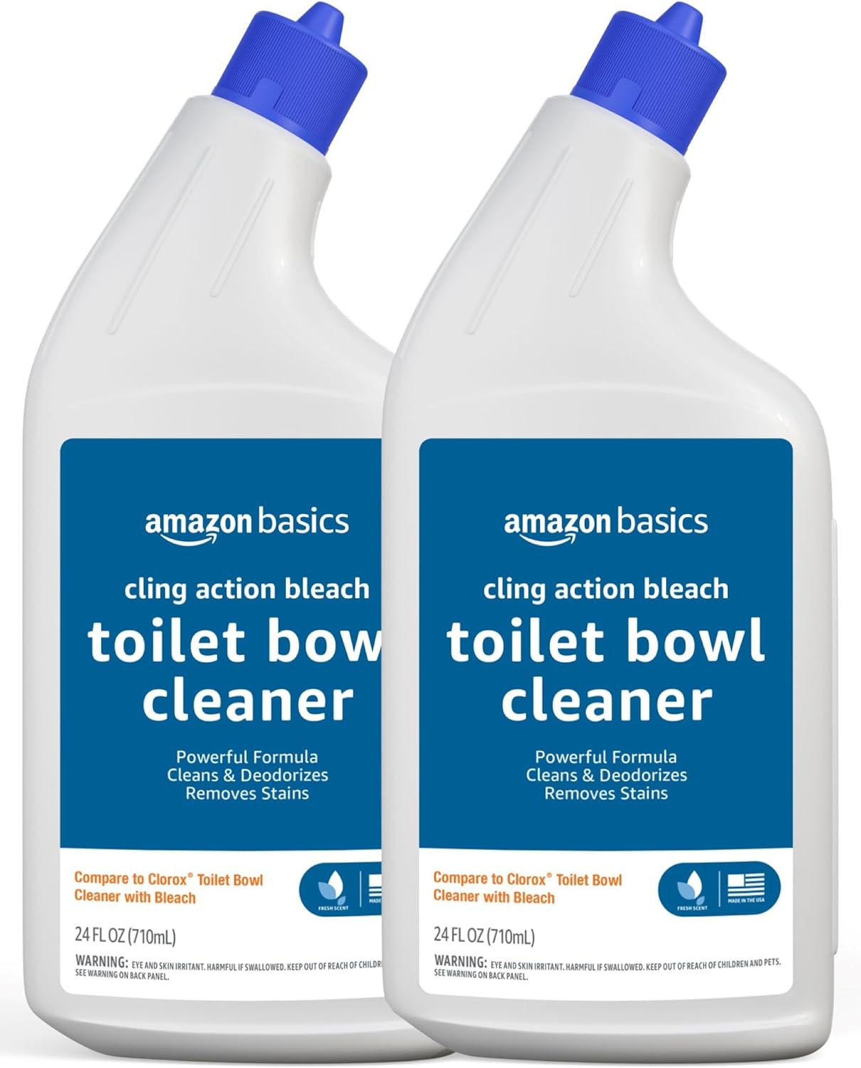 Amazon Basics Toilet Bowl Cleaner with Bleach and Fresh Scent