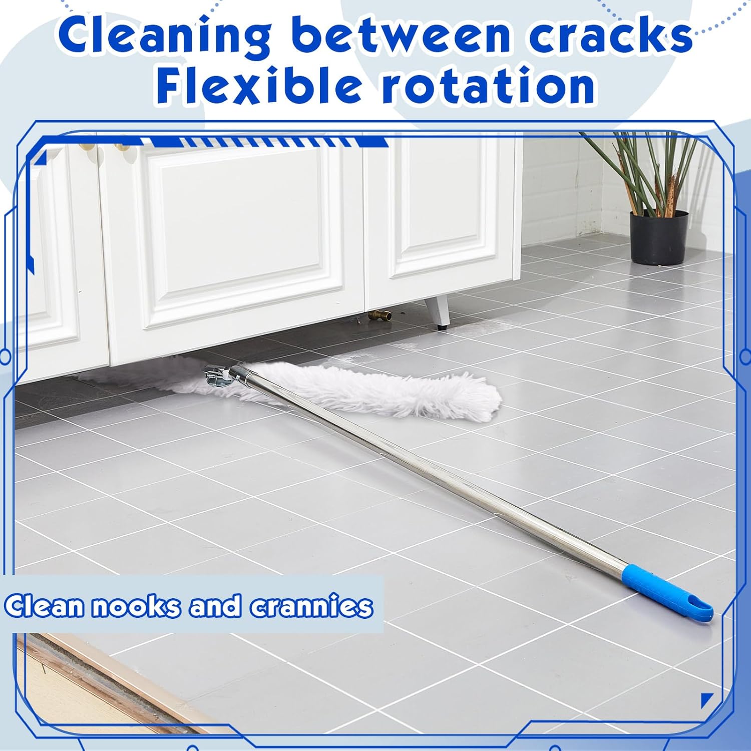 Suclain 8 Pcs Clip On Dust Mop Handle Replacement