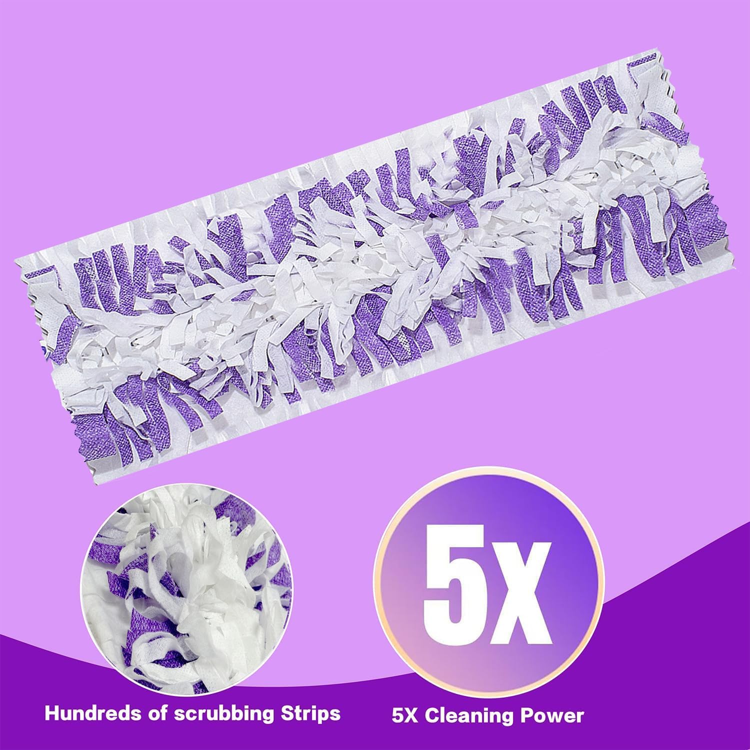 AWAYDD PowerMop Multi-Surface Mopping Pad Refills Purple -10