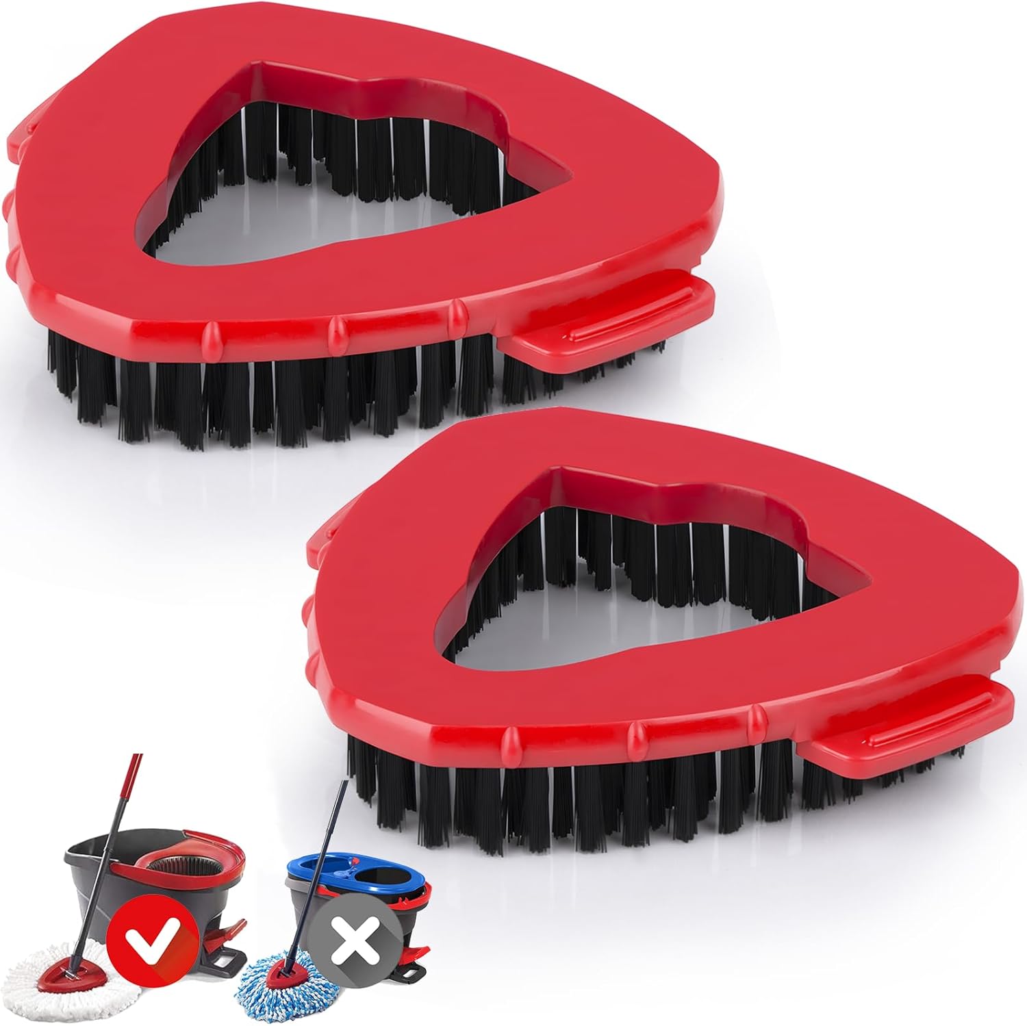 MXZONE Spin Mop Brush Head Replacement 2 Pack