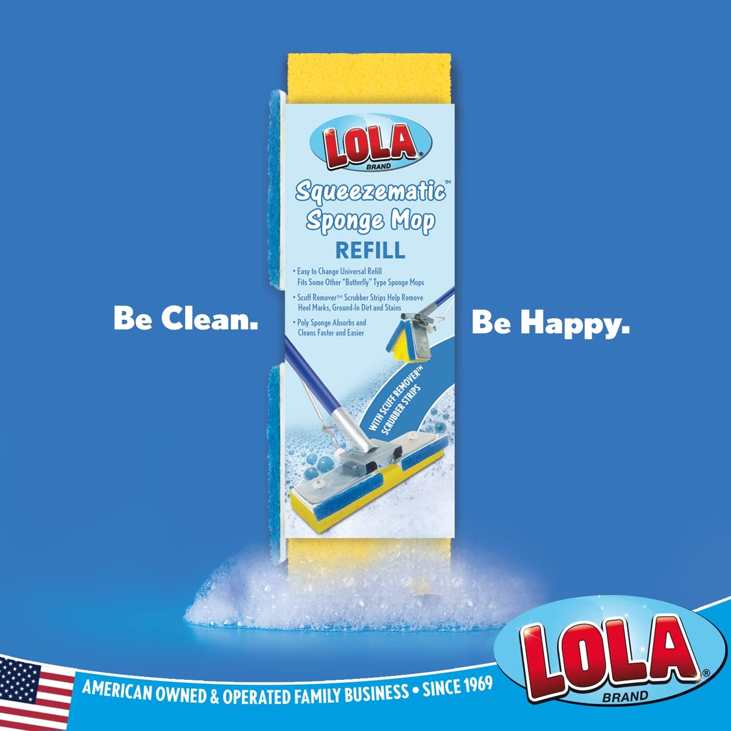 Lola Products Squeeze Matic Butterfly Sponge Mop Refill