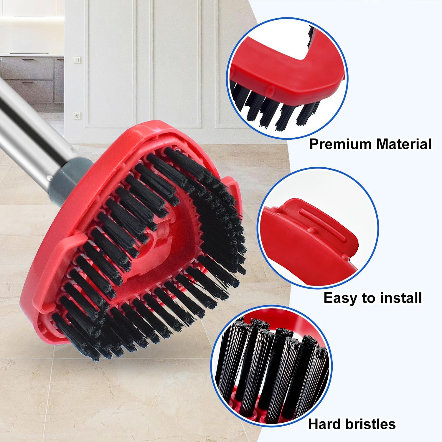 GFRED Spin Mop Refill Scrub Brush Replacement Heads for O Cedar RinseClean
