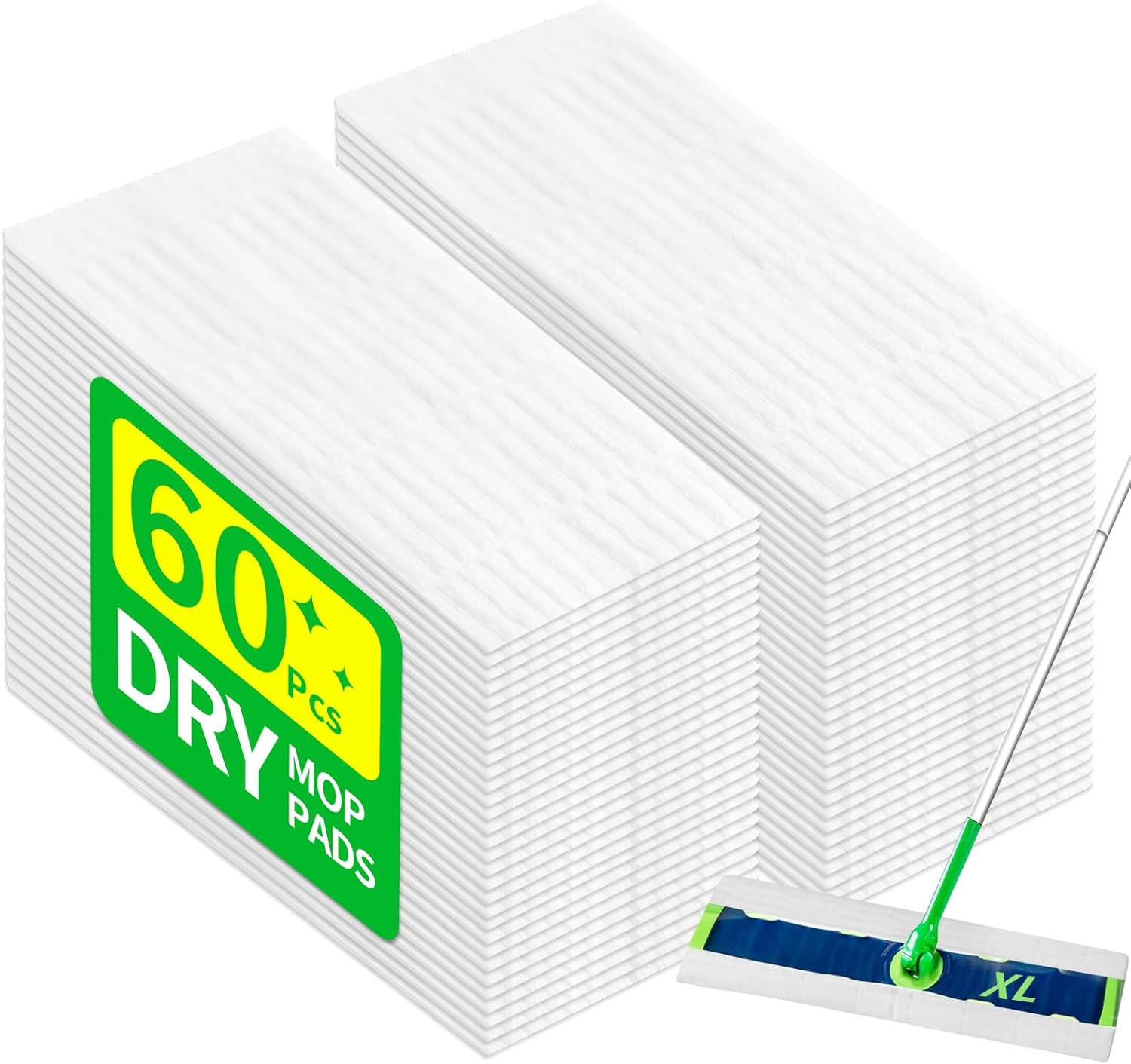 FURCIELOS XL Dry Sweeping Cloths for Swiffer Mop 60 Count Replacement Pads